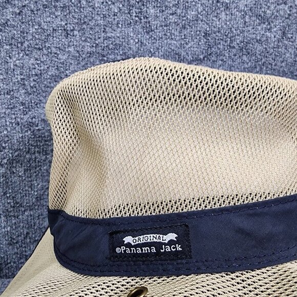 Panama Jack Hat Mens Large Original Mesh Safari Sun Cap Mesh Hunting Hiking - Picture 4 of 10